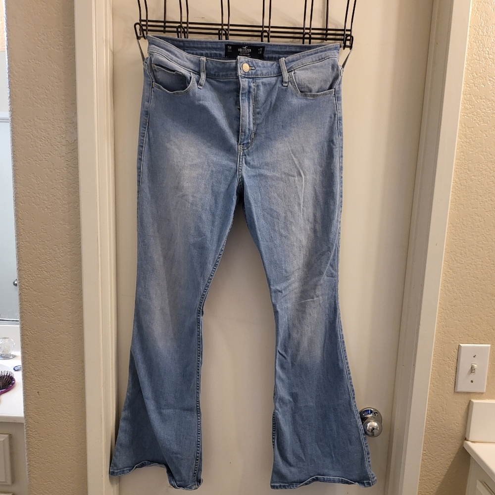 High rise bell bottom jeans